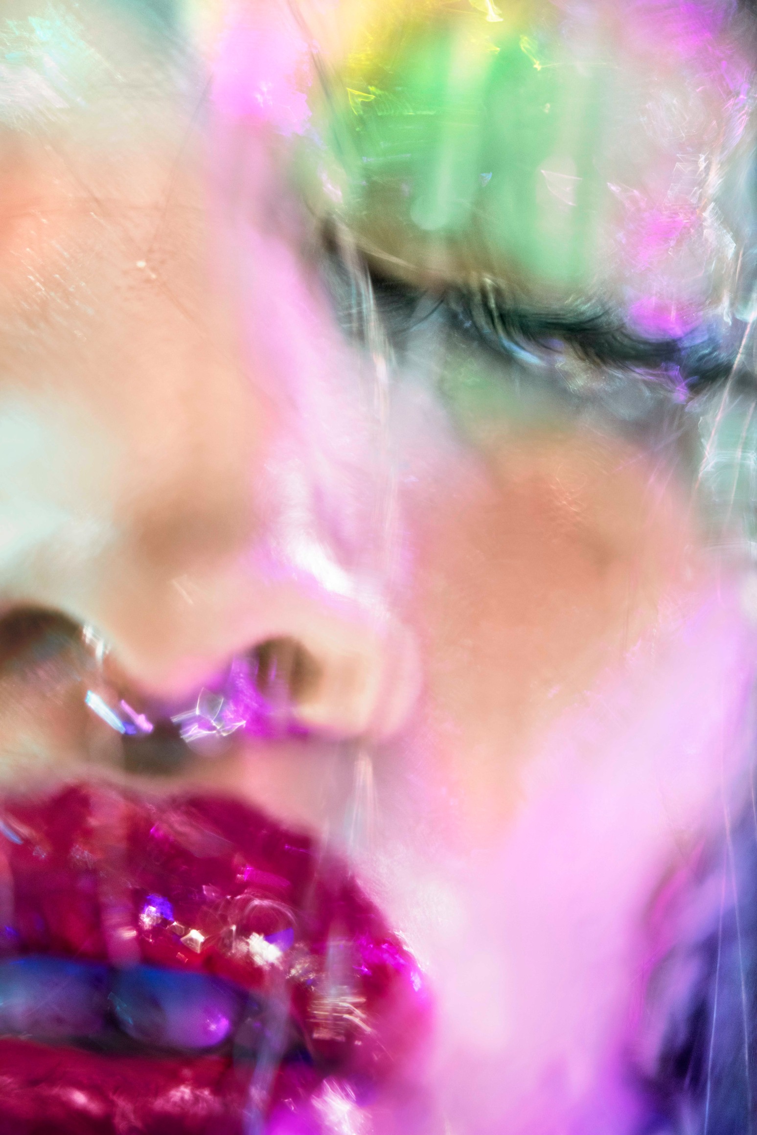 Marilyn Minter, Eye Candy, 2020. Dye sublimation print, 41 3/4 x 28 3/8 inches.