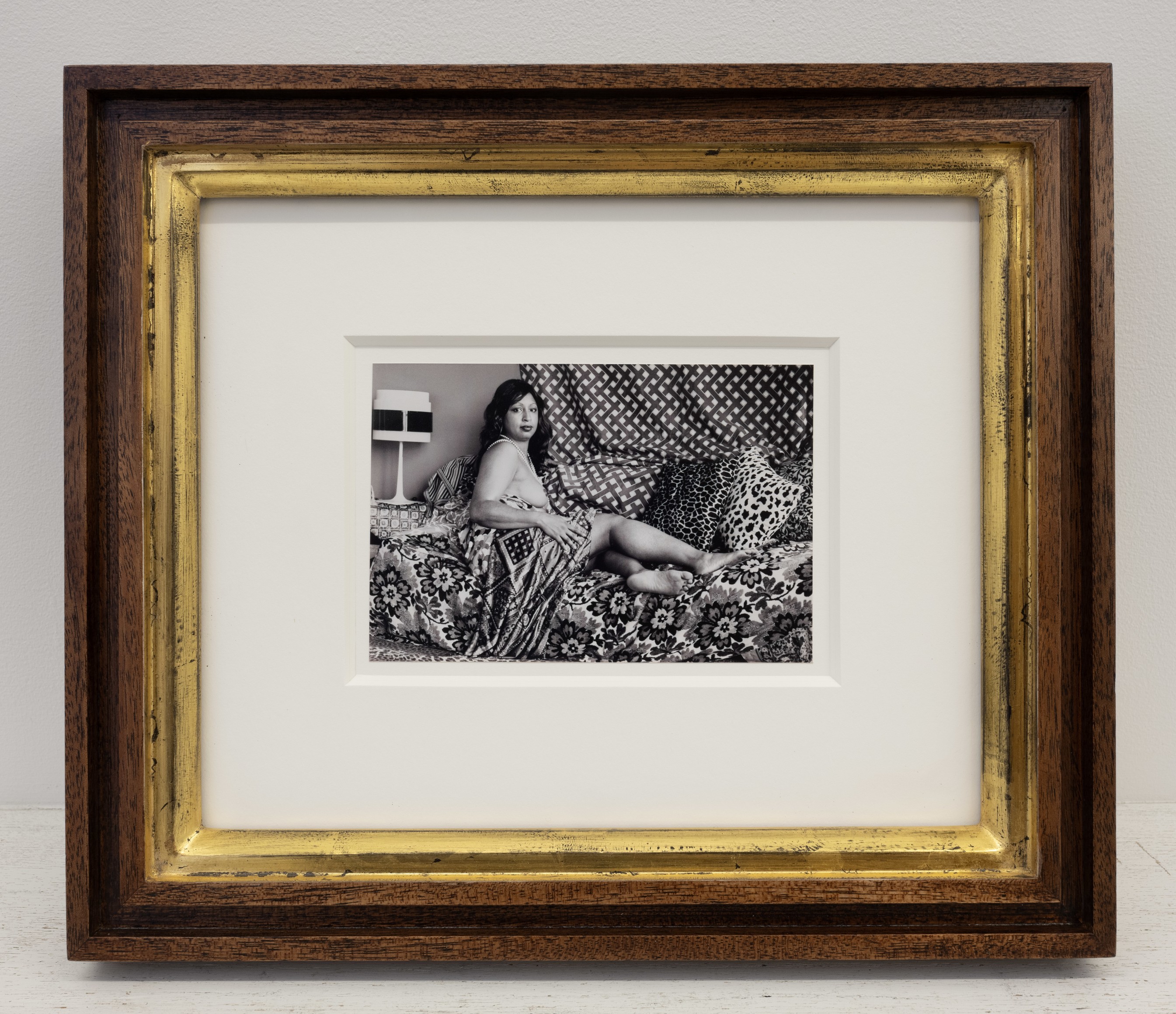 Mickalene Thomas, Be a Sweetheart in Black and White, 2023. Archival pigment print, image: 4 x 6 inches, frame: 11 x 13 inches.