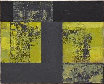 Helmut Federle "Basics on Composition XXI (For Lee Harvey Oswald)", 1992 oil on canvas 15 3/4 x 19 5/8 inches (40.0 x 50.0 cm)