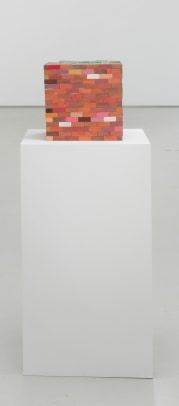 Aimee Goguen Blob Box, 2016 Wood, gouache, acrylic, dye, glue 24 x 24 x 24 in (61 x 61 x 61 cm)
