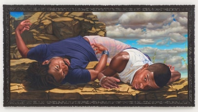 Kehinde Wiley Santos Dumont - The Father of Aviation II, 2009 Oil on canvas 78 x 156 in (198.1 x 396.2 cm) Collection of Minneapolis Institute of Art, Minneapolis, Minnesota