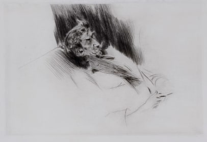 Giovanni Boldini, Whistler Asleep Upon a Sofa