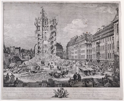 Bernardo Bellotto, Ruins of the Old Kreuzkirche, Dresden