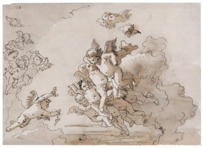 Giovanni Domenico Tiepolo, Putti in the Clouds