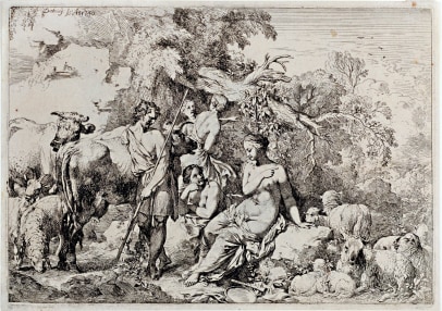 A Shepherd Visiting Four Nymphs