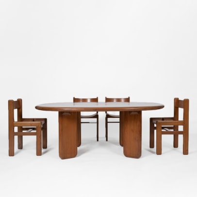 image of Dining table and 6 chairs, c. 1970