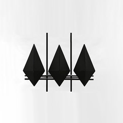 image of Sculptural metal sconces with tree shades, c. 1960