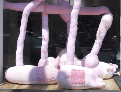 Miyoshi Barosh "Crowded Legs" installation, Craft in America Center