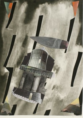 John Wood - Untitled, 2006 Cliche verre and collage mounted to board | Bruce Silverstein Gallery