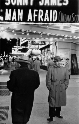Frank Paulin - Man Afraid, Times Square, New York City, 1956 Gelatin silver print, printed later | Bruce Silverstein Gallery