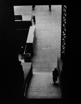 Larry Silver - Lower Level Staircase, Penn Station, New York, 1951 Gelatin silver print, printed later | Bruce Silverstein Gallery