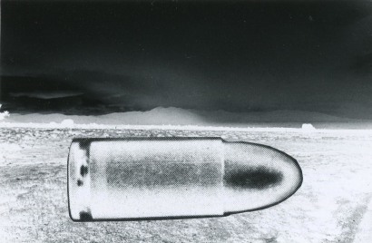 John Wood - Bullet in Landscape, c. 1960s Gelatin silver print mounted to board, printed c. 1960s | Bruce Silverstein Gallery
