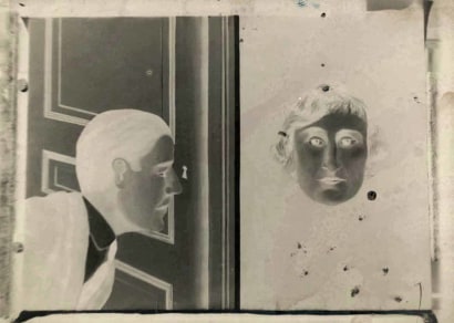 Ren&eacute; Magritte - L&rsquo;Espion,&nbsp;1928 Solarized gelatin silver print ; Bruce Silverstein Gallery