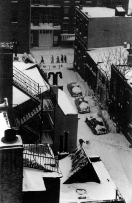 Andr&eacute; Kert&eacute;sz - MacDougal Alley in Snow, December 5, 1967  ; Bruce Silverstein Gallery
