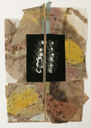 John Wood - Cliche Verre, 1999 Cliche verre gelatin silver print mounted to colored wax tissue collage | Bruce Silverstein Gallery
