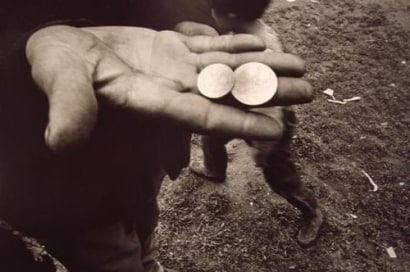 Mark Cohen - Untitled, (Coins in Hand), 1968  | Bruce Silverstein Gallery