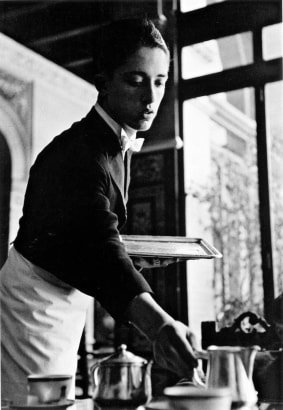 Frank Paulin - Waiter at the Hotel Alfonso XII, Seville, Spain, 1960 Gelatin silver print mounted to board, printed c. 1960 | Bruce Silverstein Gallery