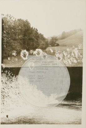 John Wood - Hand Trembler (Vietnam War), 1970 Collage with photo-lithograph and tracing paper mounted to board | Bruce Silverstein Gallery