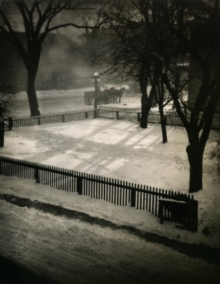 E. O. Hopp&eacute; -  Middletown in the Snow, Connecticut, 1926  | Bruce Silverstein Gallery