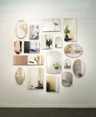 Penelope Umbrico&nbsp;- 17 Mirrors (From Home-improvement Websites / Plants, Flowers and Beds), 2001-2011 Unique installation, digital chromogenic prints face mounted to non-glare plexiglass | Bruce Silverstein Gallery