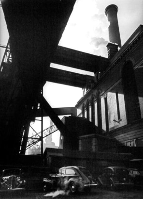 Berenice Abbott - Con Edison Building, New York, 1938 Gelatin silver print mounted to board | Bruce Silverstein Gallery