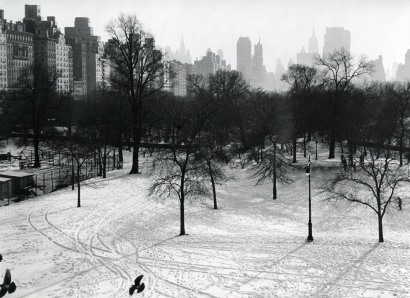 Frank Paulin - Central Park Cityscape, New York City, 1957 Gelatin silver exhibition print mounted to board, printed c. 1957 | Bruce Silverstein Gallery