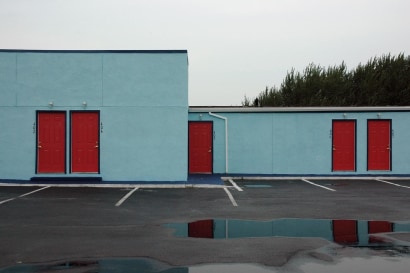 Zoe Strauss -  Blue and Red Motel, 2001-2008  | Bruce Silverstein Gallery