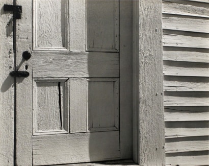 Edward Weston&nbsp;- Church Door, Hornitos, 1940 Gelatin silver print mounted to board | Bruce Silverstein Gallery