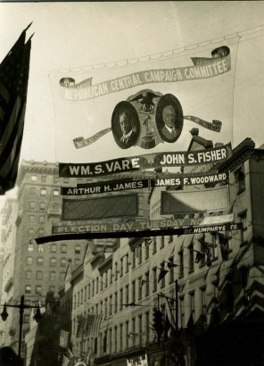 E. O. Hopp&eacute; -  Election Signs, Philadelphia, Pennsylvania, 1926  | Bruce Silverstein Gallery
