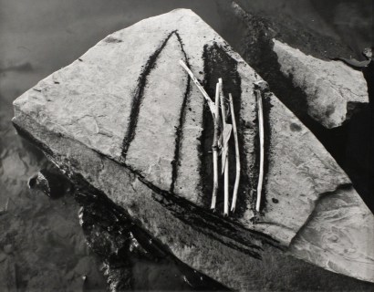 John Wood - Untitled #2, from Fall Creek Rock Drawing Portfolio, 1987 Gelatin silver print, printed c. 1987 | Bruce Silverstein Gallery
