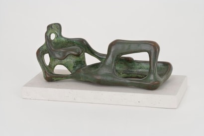 Henry Moore - Reclining Figure, 1945 Bronze with green and brown patina&nbsp; | Bruce Silverstein Gallery