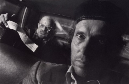 Ryan Weideman - Self-Portrait with Passenger Allen Ginsberg, 1990 Gelatin silver print ; Bruce Silverstein Gallery