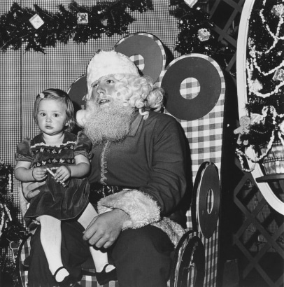 Rosalind Fox Solomon - Santa Claus, Northgate Mall, 1975 Gelatin silver print, printed c. 1977 | Bruce Silverstein Gallery