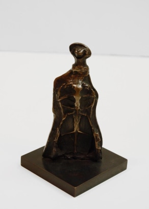 Henry Moore - Skeleton Figure, 1984 Bronze with brown patina&nbsp; | Bruce Silverstein Gallery