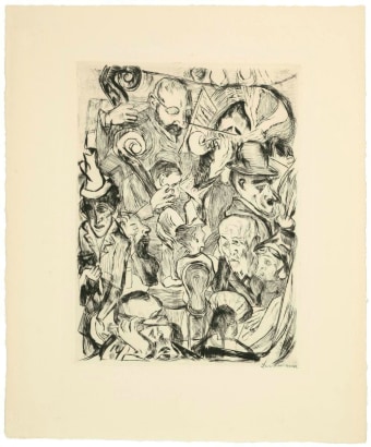 Max Beckmann -  Caf&eacute; Music, 1918  | Bruce Silverstein Gallery