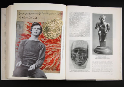 Keith A. Smith - Book Number 15, Janson's History of Art, Revised, 1970 Unique artist book with collage | Bruce Silverstein Gallery