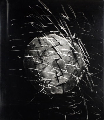 John Wood - Untitled #5, from Nine Imaginary Oil Spills, 1995 Cliche verre, gelatin silver print mounted to board, printed c. 1995 | Bruce Silverstein Gallery