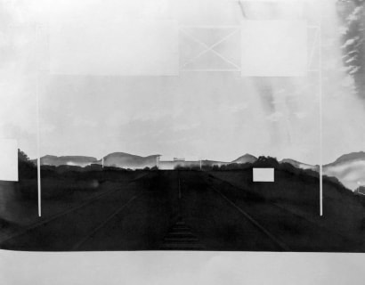Alfred Leslie - Approaching Springfield, Massachusetts&nbsp;(from&nbsp;100 Views Along the Road), 1983 ; Bruce Silverstein Gallery