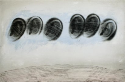 Keith A. Smith - The Silence of a Scream, 1965 Print emulsion and drypoint on etching paper | Bruce Silverstein Gallery