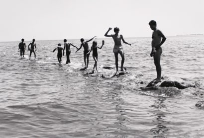 Larry Silver - Dancing on the Jetties, 1979 Gelatin silver print | Bruce Silverstein Gallery