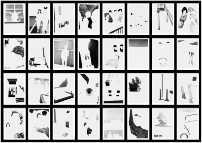 Mishka Henner - Less Americains, Grid of 32 prints shown Gelatin silver prints 11 1/2 x 8 in. each ; Bruce Silverstein Gallery