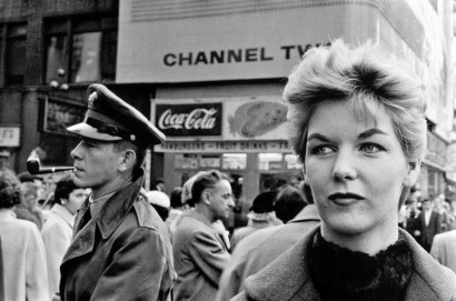 Frank Paulin - Woman in Front of Channel Two, Times Square, New York City, 1956 Gelatin silver print, printed later | Bruce Silverstein Gallery