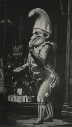 E. O. Hopp&eacute; -  Wooden Joker Outside Tobacco Shop, New York City, 1926  | Bruce Silverstein Gallery