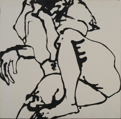 David Smith - Untitled (Nude), 1964 Enamel on linen | Bruce Silverstein Gallery
