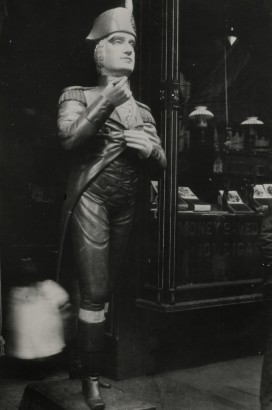 E. O. Hopp&eacute; -  Wooden Figure Outside Tobacco Shop, New York City, 1926  | Bruce Silverstein Gallery