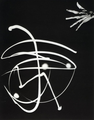 Barbara Morgan - Pure Energy and Neurotic Man, 1940 Gelatin silver print mounted to board | Bruce Silverstein Gallery