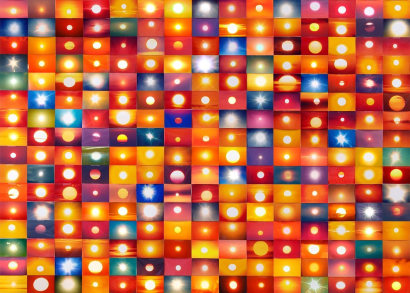 Penelope Umbrico&nbsp;- 541,795 Suns (From Sunsets) from Flickr (Partial), 01/23/06,&nbsp;2006-ongoing 4x6 inch Chromogenic prints, variable allover | Bruce Silverstein Gallery