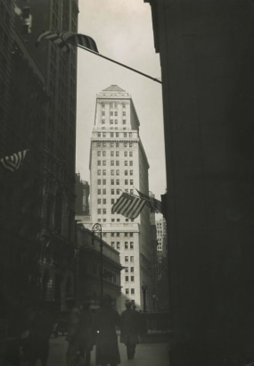 E. O. Hopp&eacute; -  New York City, Wall Street on Armistice Day, 1925  | Bruce Silverstein Gallery