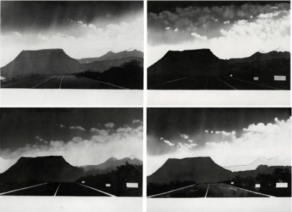 Alfred Leslie - Near Gallup, New Mexico&nbsp;(from&nbsp;100 Views Along the Road), 1981 ; Bruce Silverstein Gallery