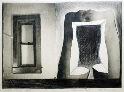 Keith A. Smith - Silent Room III Emptiness, 1966 Print emulsion with drawing on etching paper | Bruce Silverstein Gallery